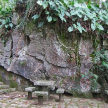 Resting place close to the entrance in the Serra dos Orgaos National Park from Teresopolis